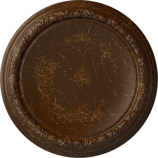 Ekena Millwork Carlsbad Ceiling Medallion (Fits Canopies up to 14 1/4"), 19 1/2"OD x 1 3/4"P, Root Beer Crackle CM19CARBC - main